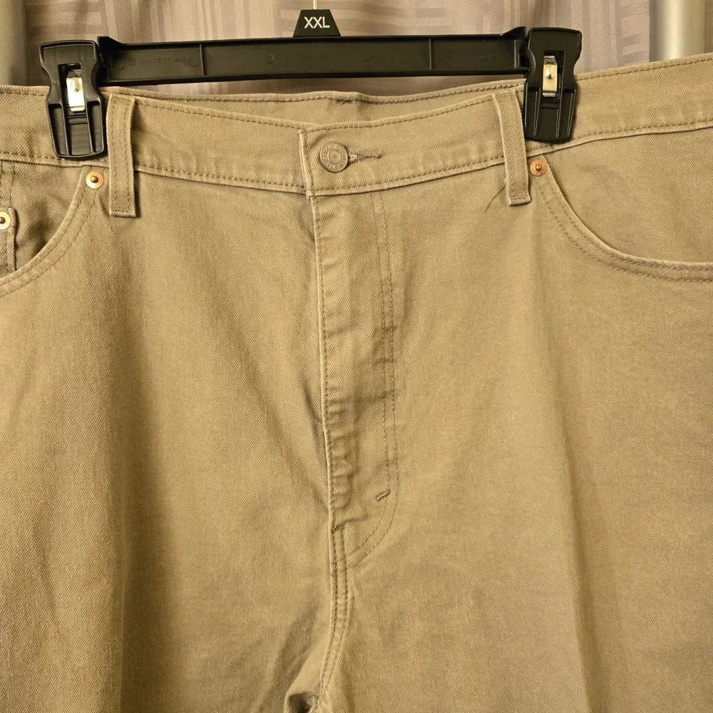 Levi's 511 Slim Fit Jeans Mens 44x30 (Fits 44x28)  Light Tan Beige Stretch Denim
